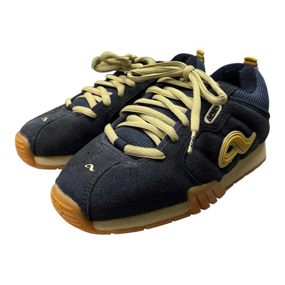 Adio Arena Blue Yellow Suede Leather Skate Shoes Kids Sz 5